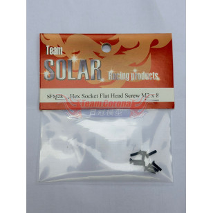 TEAM SOLAR HEX SOCKET FLAT HEAD SCREW (8PCS)  2MM / 2.5MM